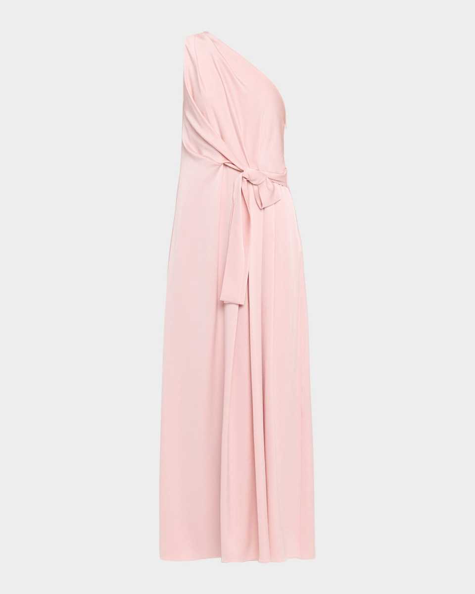 Genna Sleeveless One-Shoulder Gown
